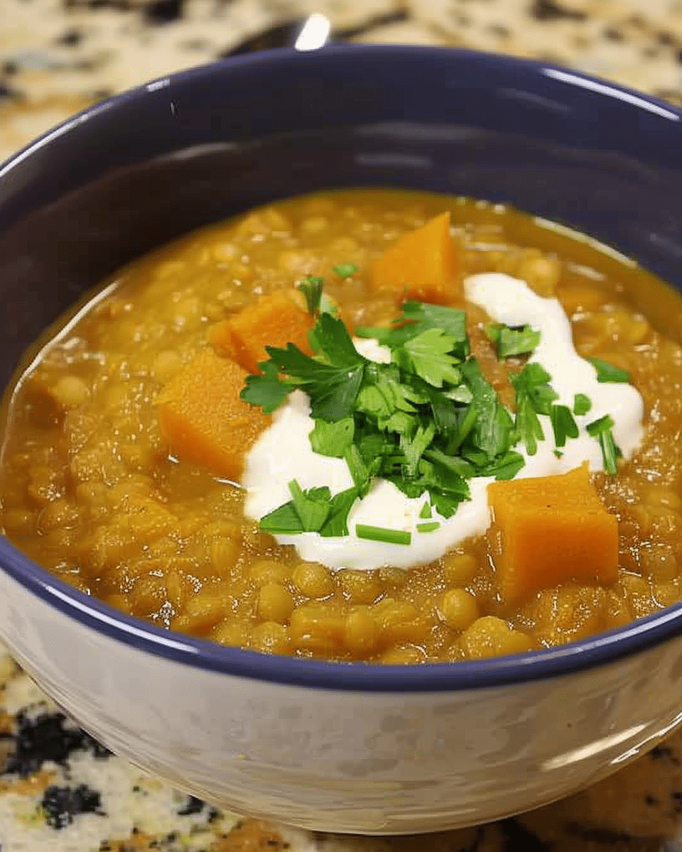 Spiced Pumpkin Lentil Soup