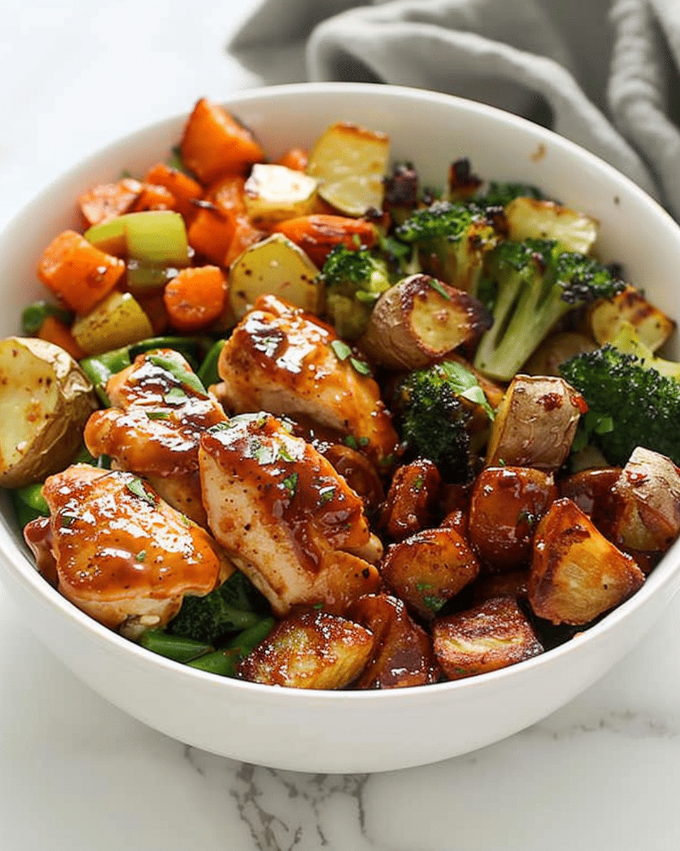 Skinny Chicken and Roasted Potato Bowl