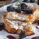 Cream Cheese Stuffed French Toast with Blackberry Compote Delights