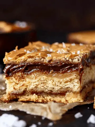 Nutella Stuffed Salted Caramel Blondies