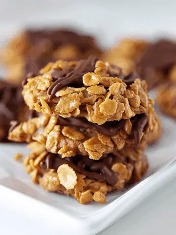 Chocolate Peanut Butter Cornflake Cookies