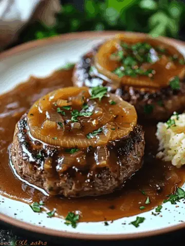 Hamburger Steaks with Onion Gravy
