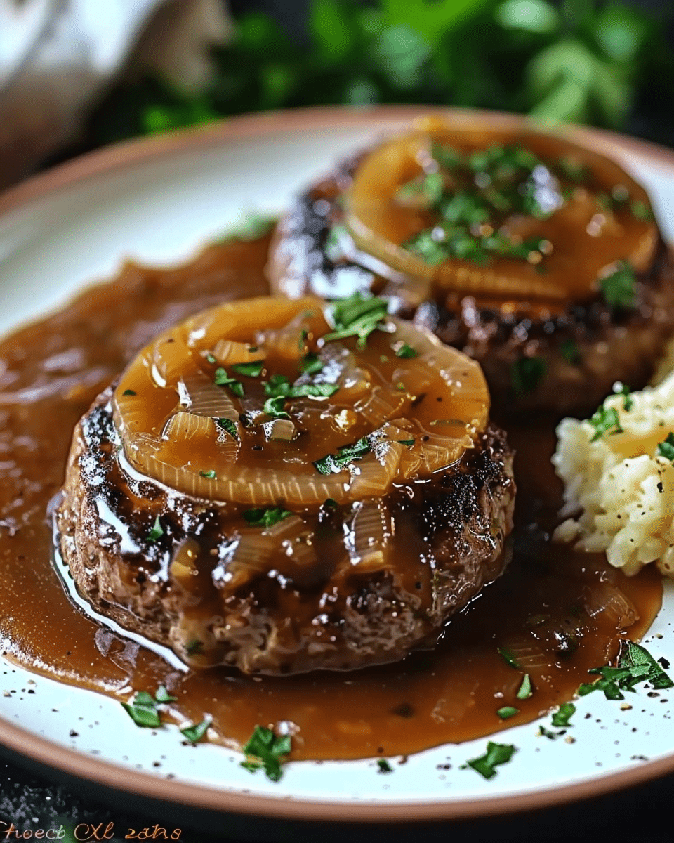 Hamburger Steaks with Onion Gravy