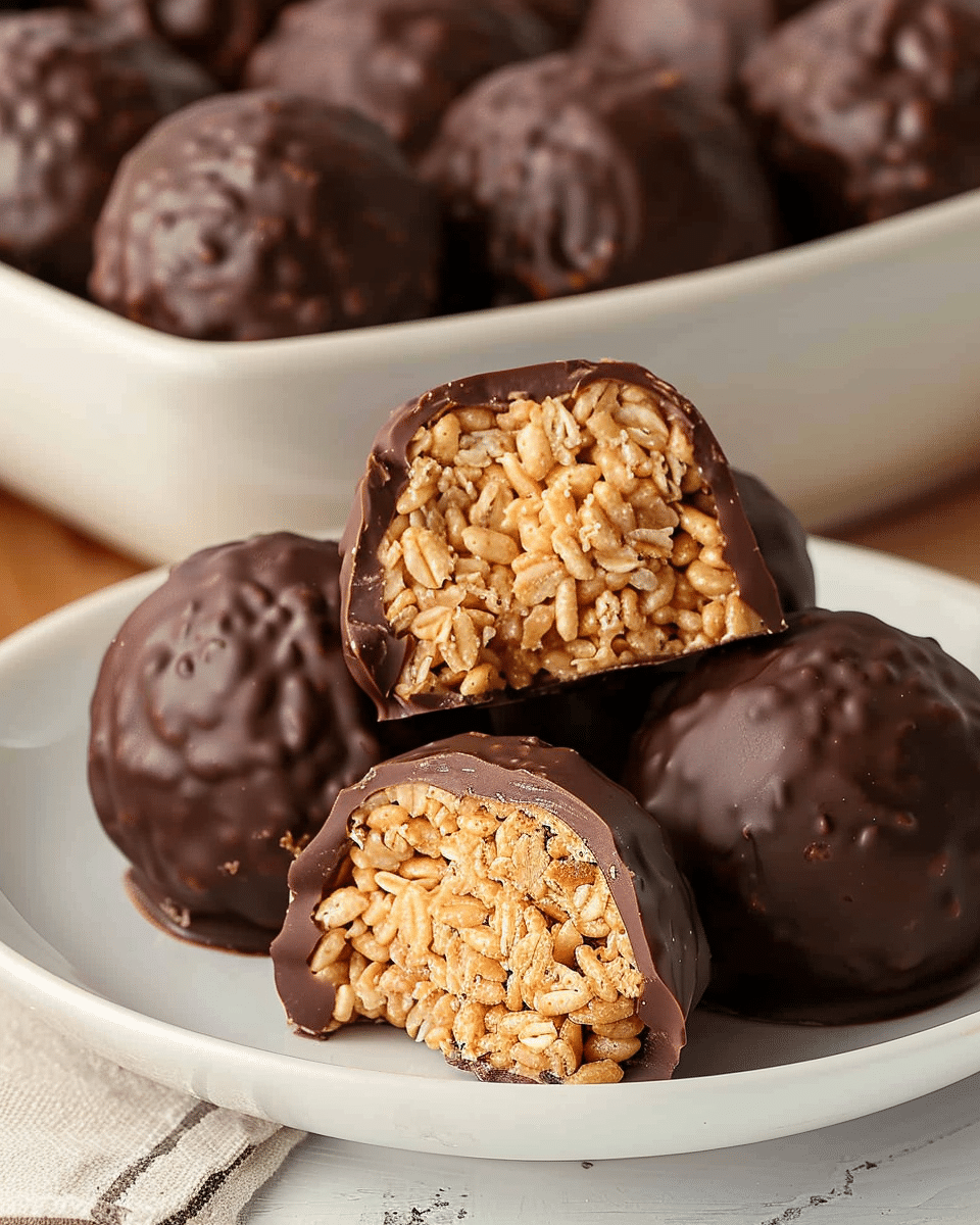 Peanut Butter Balls with Rice Krispies
