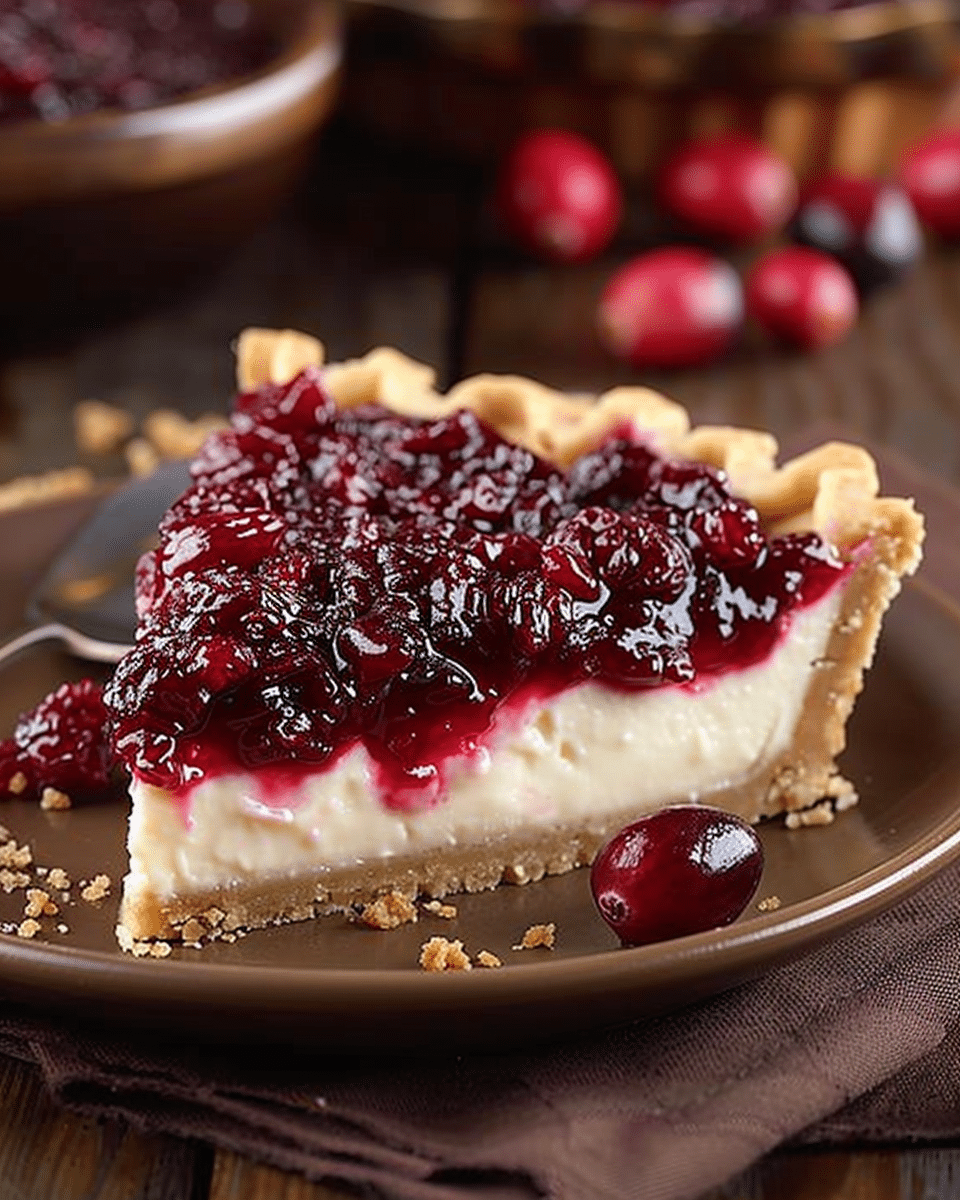 Cranberry Cheesecake Pie