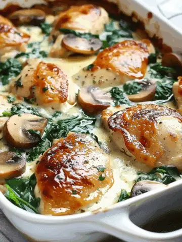Chicken, Spinach, and Mushroom Low-Carb Oven Dish