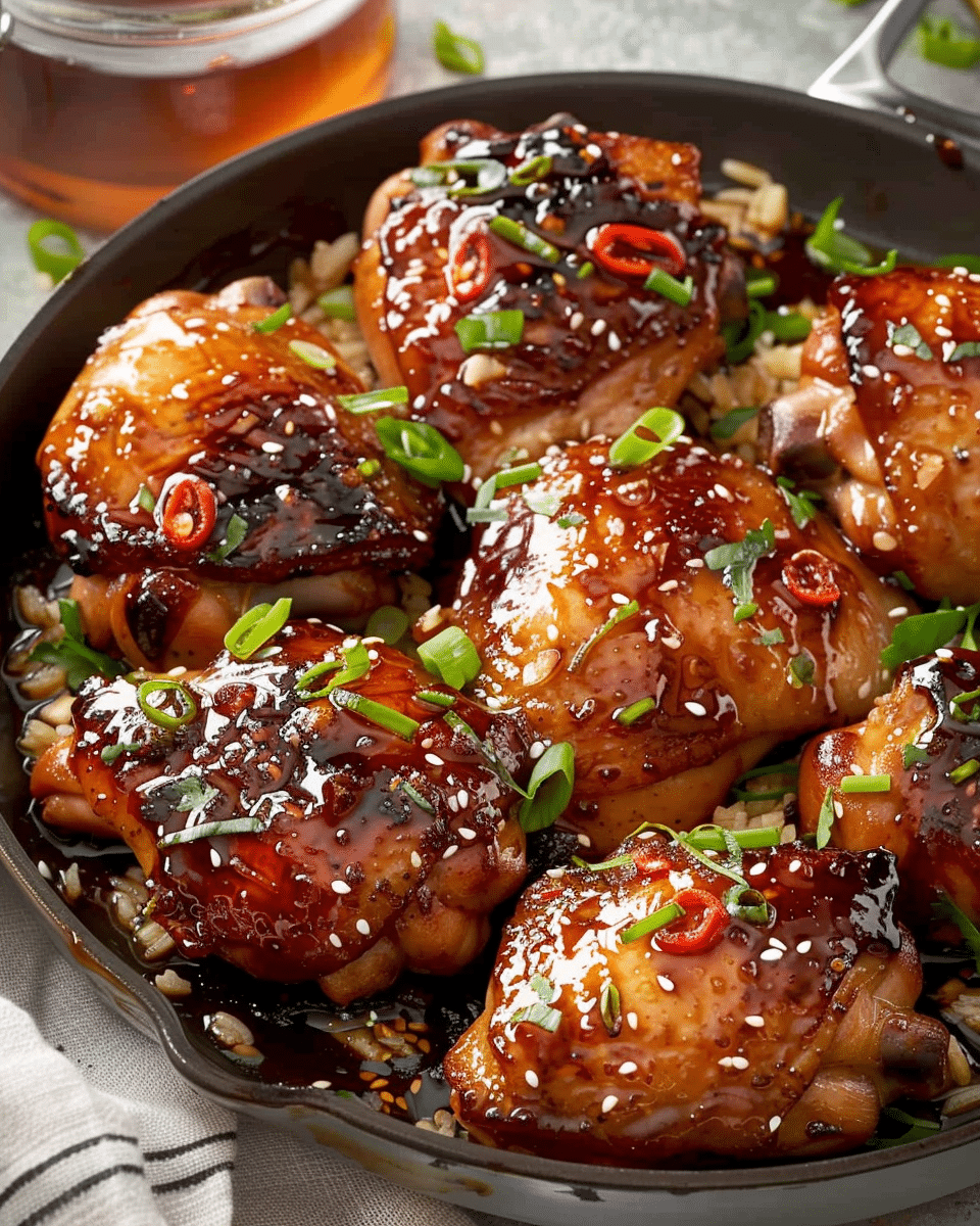 Honey Soy Baked Chicken Thighs