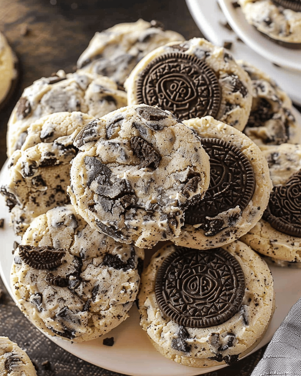 Oreo Chocolate Chip Cheesecake Cookies