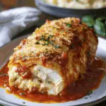 Chicken Parmesan Stuffed with Cream Cheese