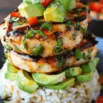 Honey Lime Chicken & Avocado Rice Stack