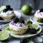 Mini Key Lime Pies with Blackberry