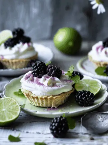 Mini Key Lime Pies with Blackberry
