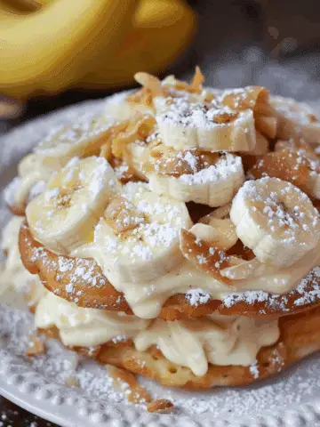 Banana Pudding Funnel Cakes