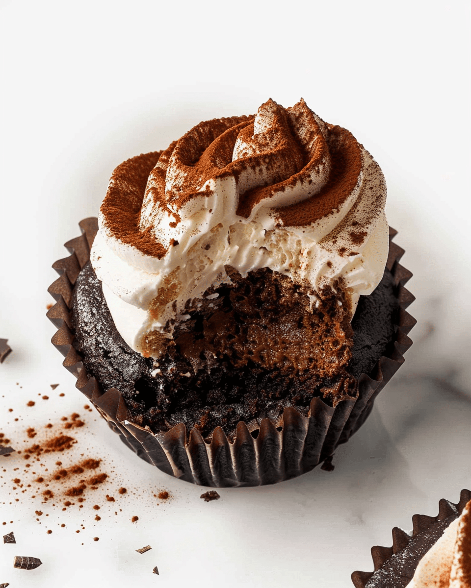 Chocolate Tiramisu Cupcakes