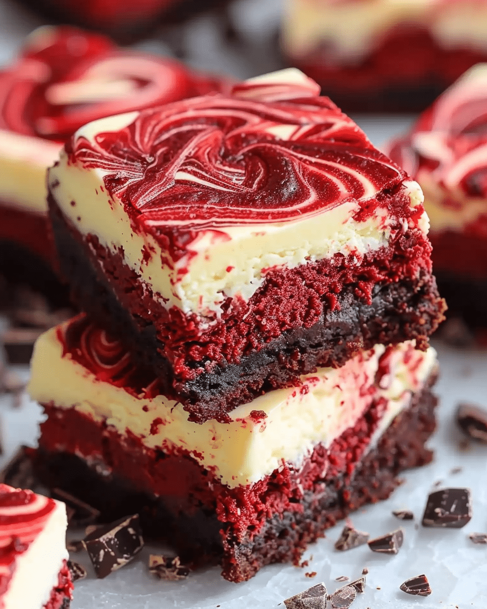 Decadent Red Velvet Cheesecake Brownies