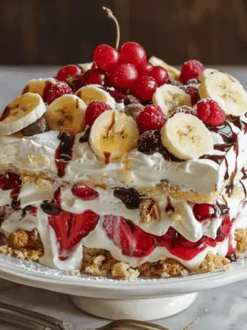 No-Bake Banana Split Cake