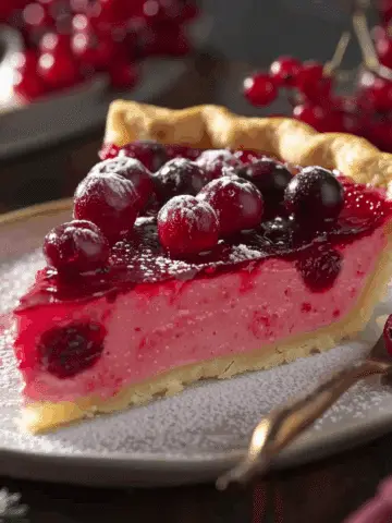 Cranberry Custard Pie