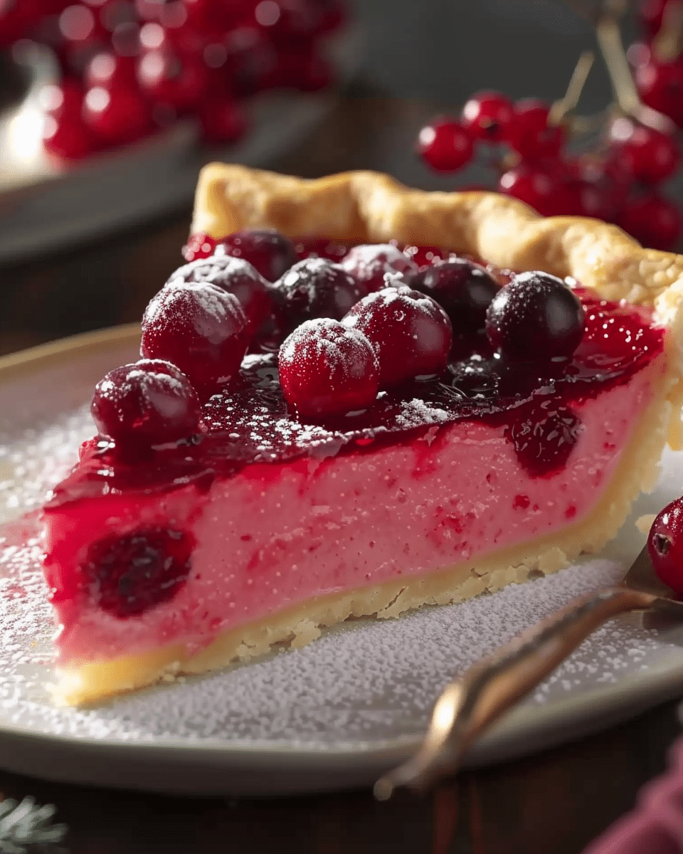 Cranberry Custard Pie