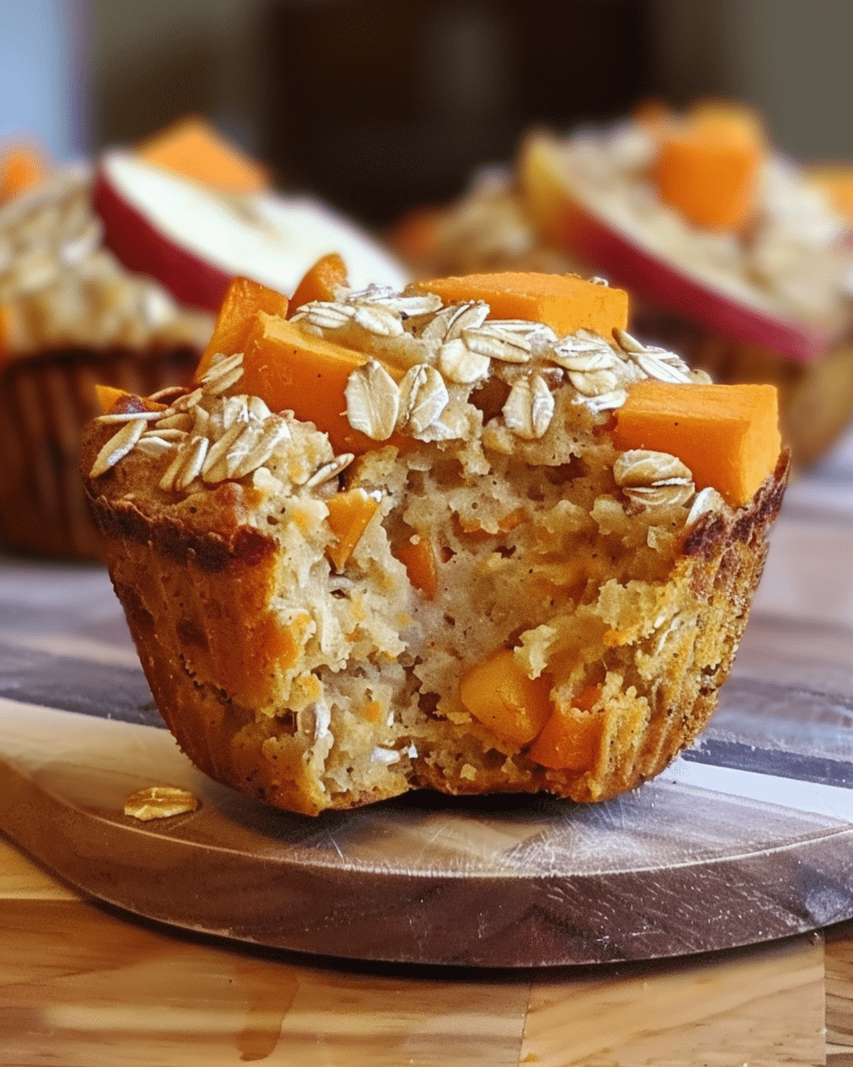 Oatmeal, Apple, and Carrot Breakfast Muffins