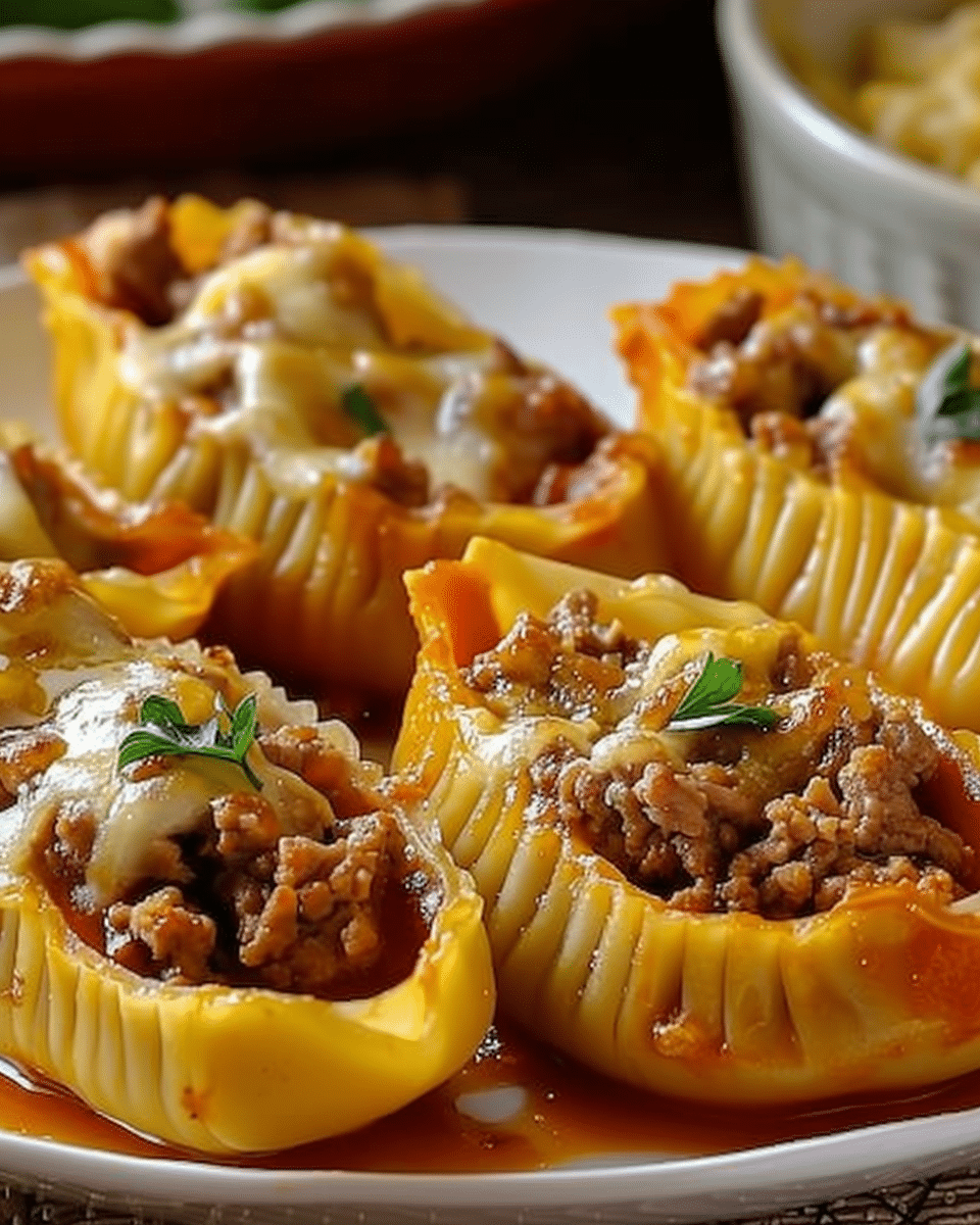 Beef Stuffed Shells with Creamy Ricotta Filling