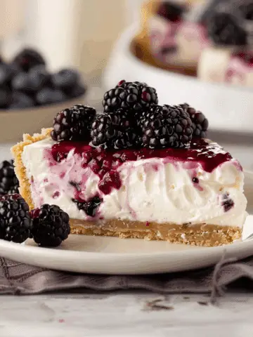 No Bake Blackberry Cheesecake
