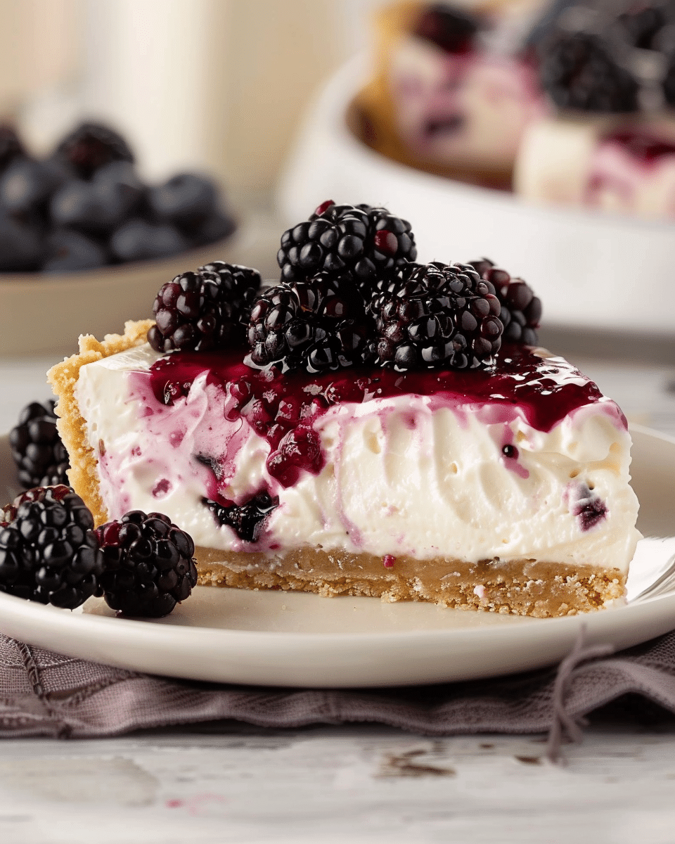 No Bake Blackberry Cheesecake