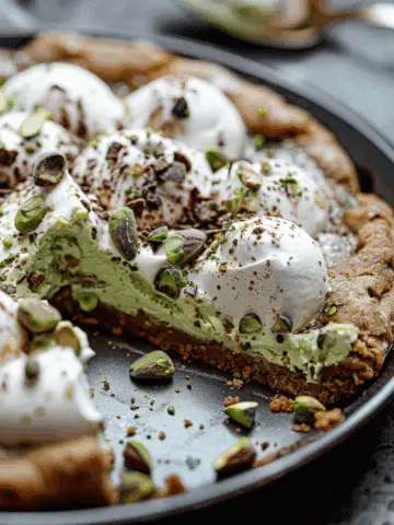 Pistachio Cream Skillet Cookie