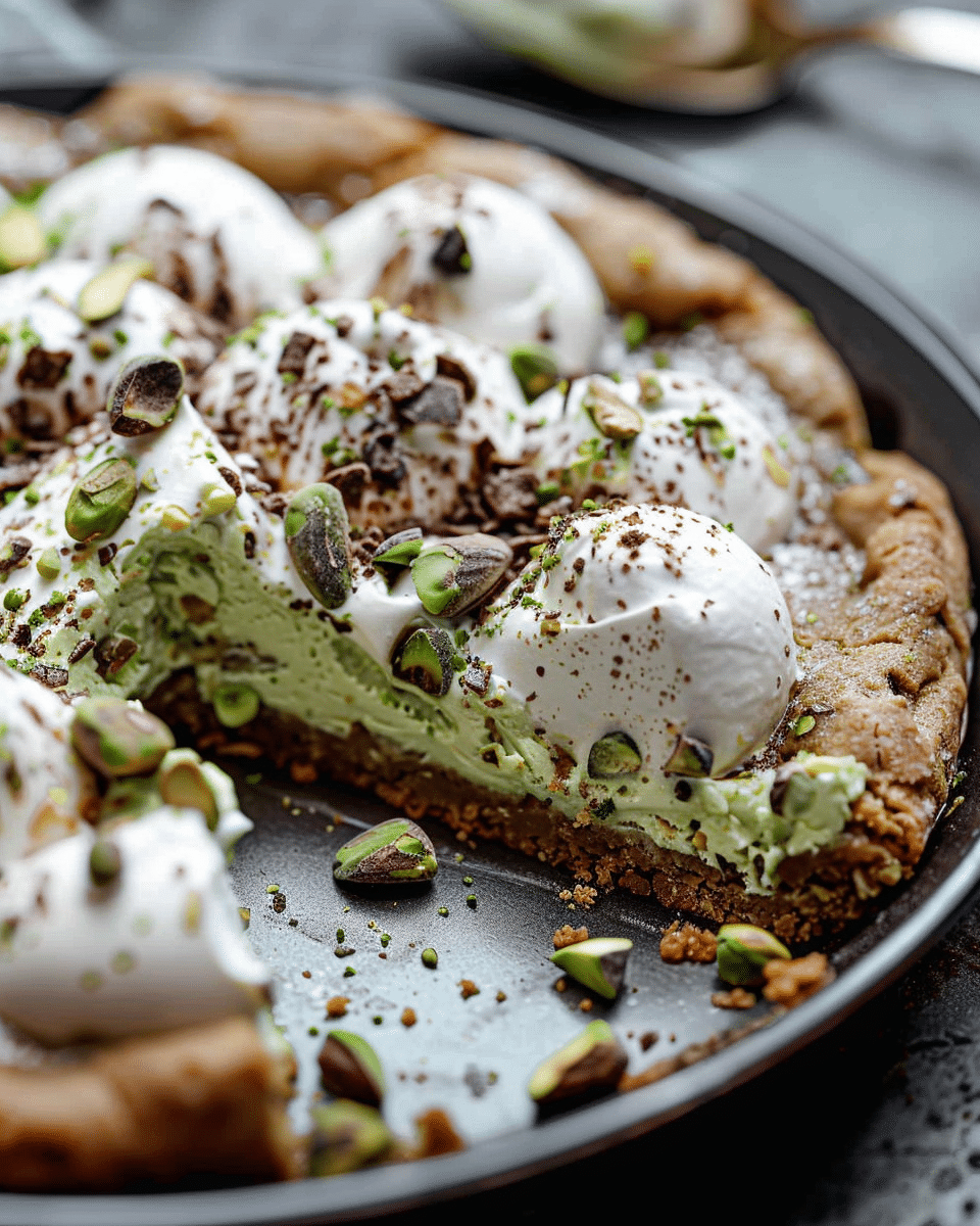 Pistachio Cream Skillet Cookie