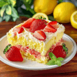 Strawberry Lemonade Poke Cake