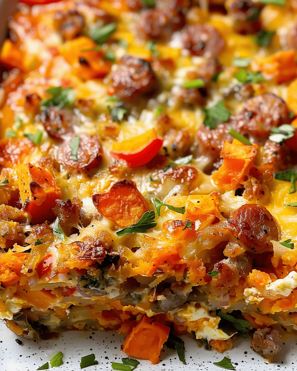 Sweet Potato Hashbrown Breakfast Casserole
