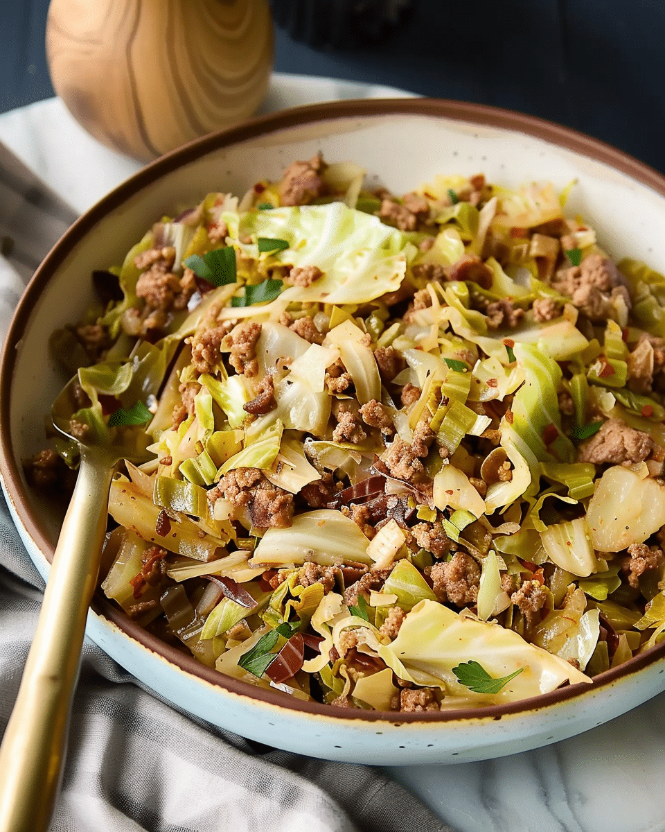 Ground Beef and Cabbage Skillet