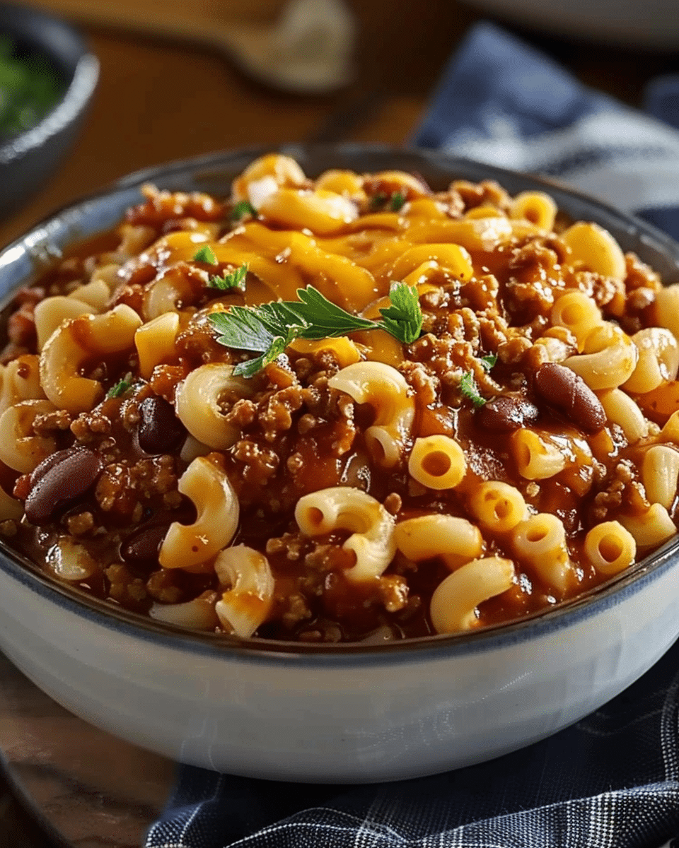 Coney Chili Mac Casserole