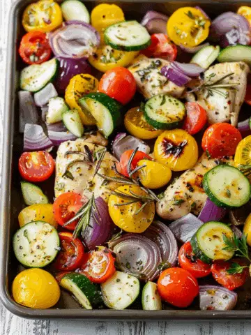 Sheet Pan Tomato and Artichoke Chicken