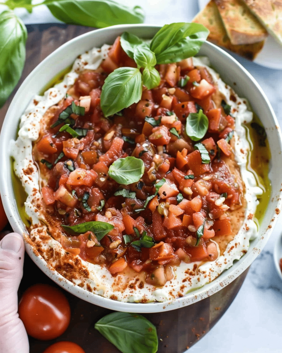 2-Ingredient Creamy Bruschetta Dip